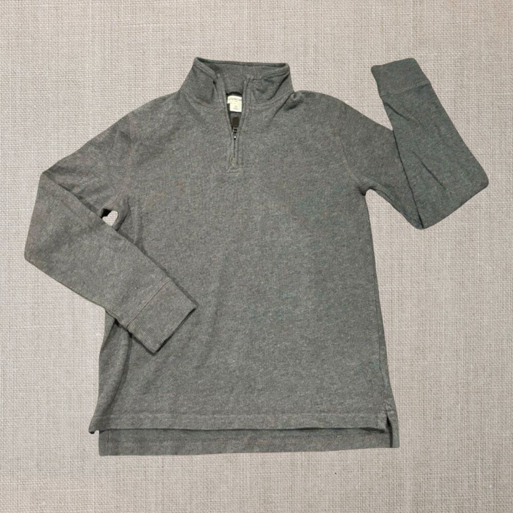 Crewcuts Boys Size 12 Gray 1/4 Zip Pullover Cotton Sweatshirt Preppy
